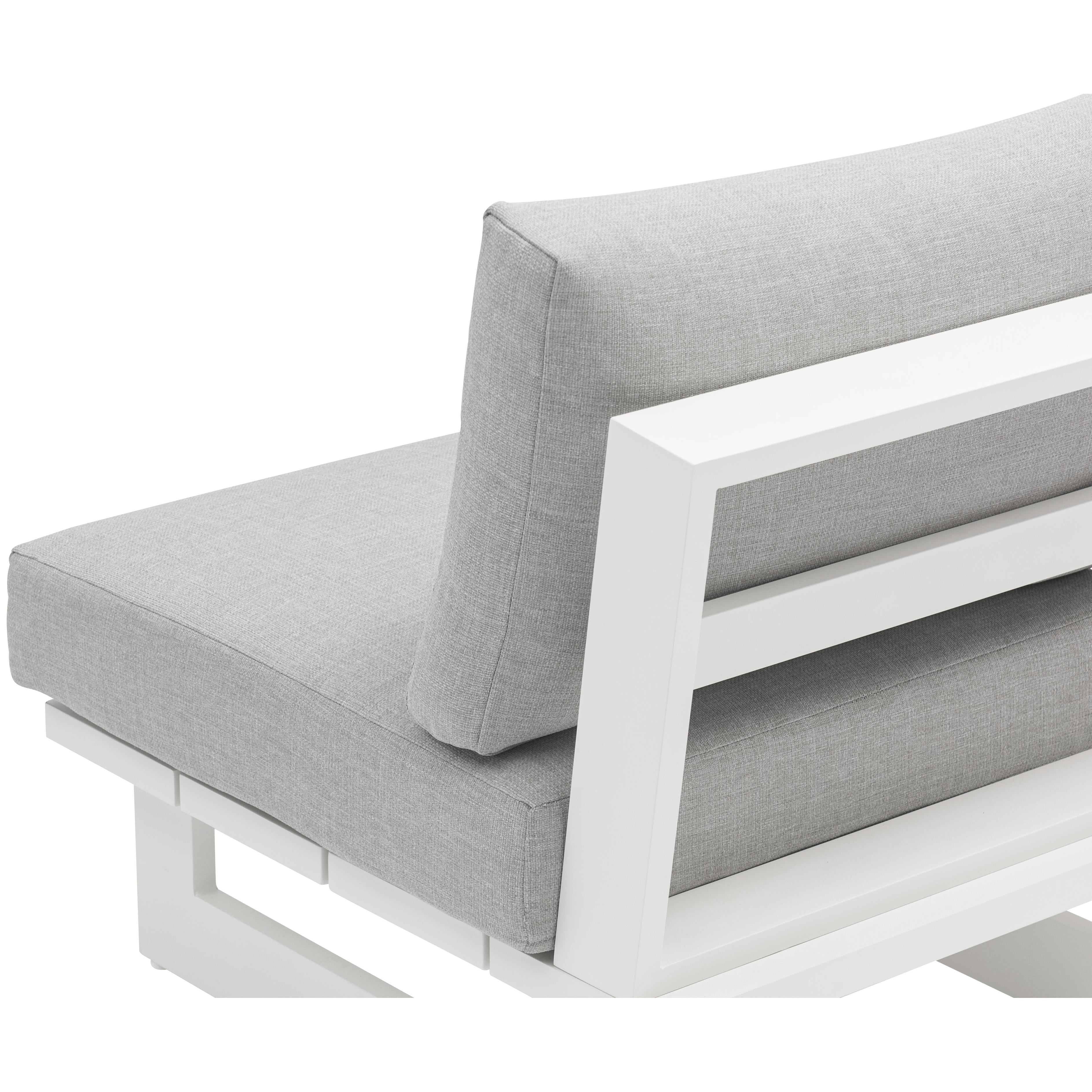 Meridian Maldives Grey Water Resistant Fabric Outdoor Patio Armless Chair