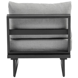 Meridian Maldives Grey Water Resistant Fabric Outdoor Patio Armless Chair