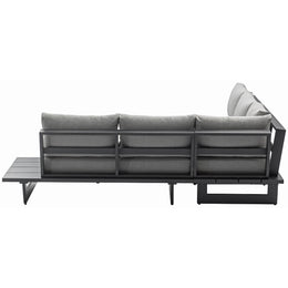 Meridian Maldives Grey Water Resistant Fabric Outdoor Patio Sectional (3 Boxes)