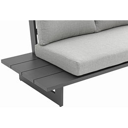 Meridian Maldives Grey Water Resistant Fabric Outdoor Patio Sectional (3 Boxes)