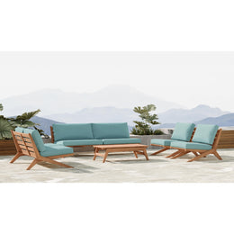 Meridian Tahiti Blue Water Resistant Fabric Outdoor Sofa