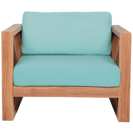 Meridian Anguilla Blue Water Resistant Fabric Outdoor Chair