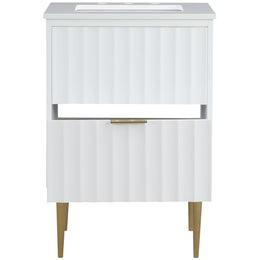 Meridian Modernist White Bathroom Vanity