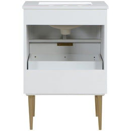 Meridian Modernist White Bathroom Vanity