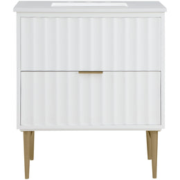 Meridian Modernist White Bathroom Vanity