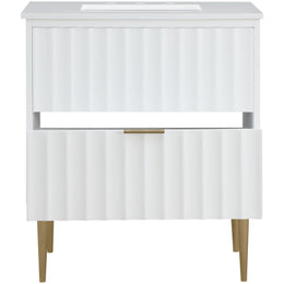 Meridian Modernist White Bathroom Vanity
