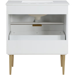 Meridian Modernist White Bathroom Vanity
