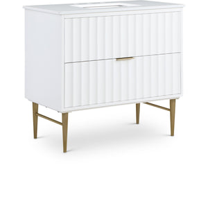 Meridian Modernist White Bathroom Vanity