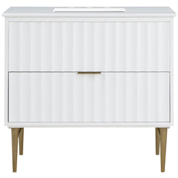Meridian Modernist White Bathroom Vanity