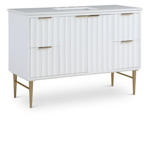 Meridian Modernist White Bathroom Vanity