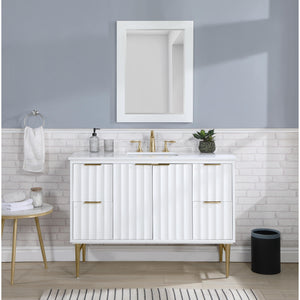 Meridian Modernist White Bathroom Vanity