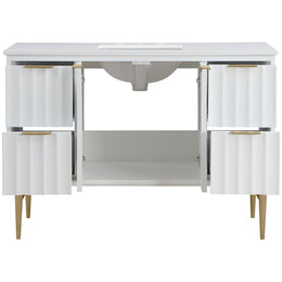 Meridian Modernist White Bathroom Vanity