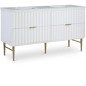 Meridian Modernist White Bathroom Vanity
