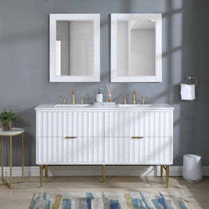 Meridian Modernist White Bathroom Vanity