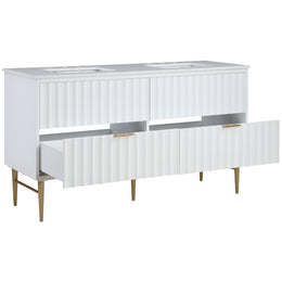 Meridian Modernist White Bathroom Vanity