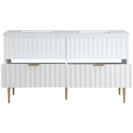 Meridian Modernist White Bathroom Vanity