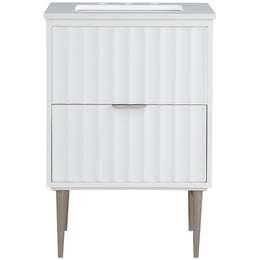 Meridian Modernist White Bathroom Vanity