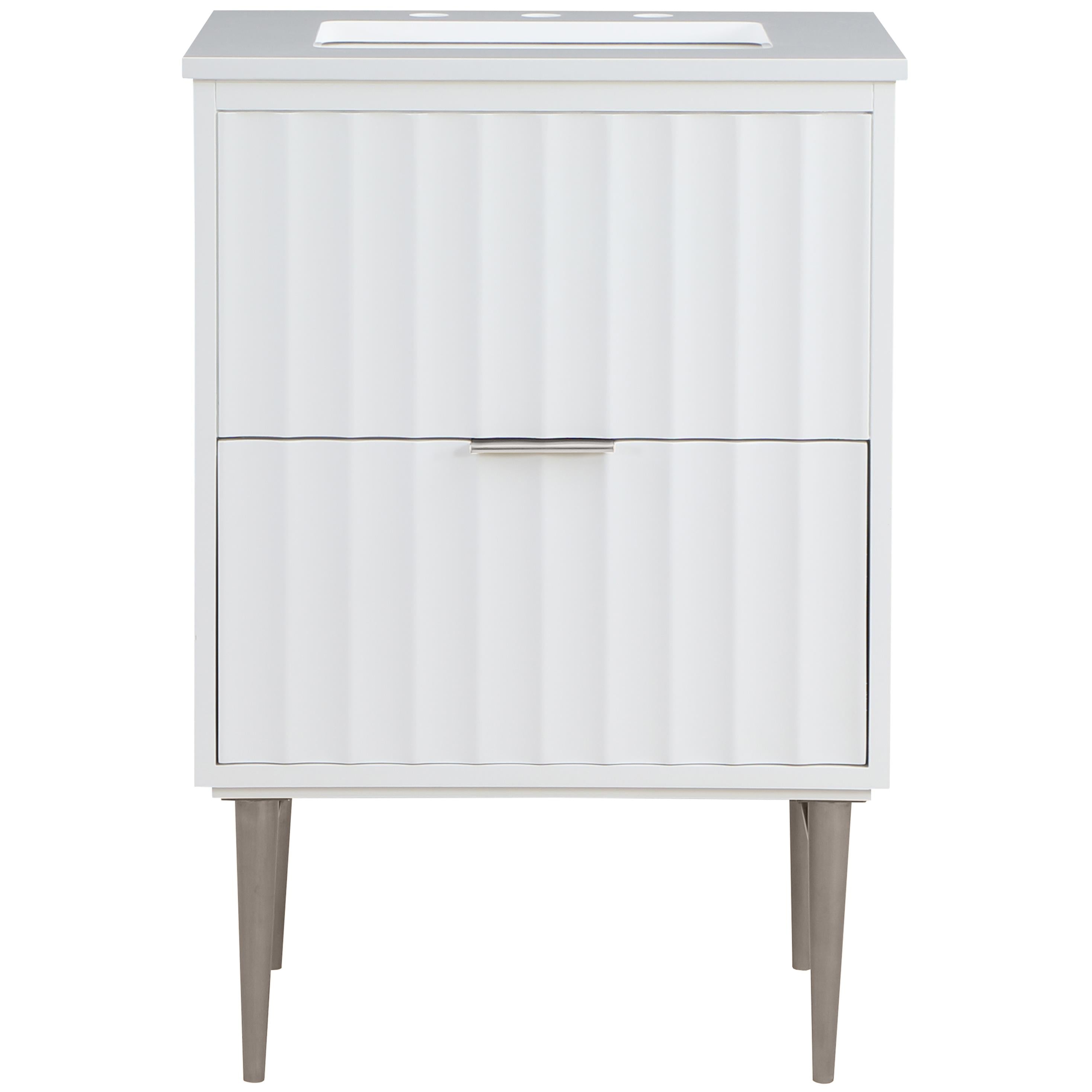 Meridian Modernist White Bathroom Vanity