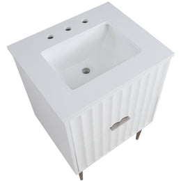 Meridian Modernist White Bathroom Vanity
