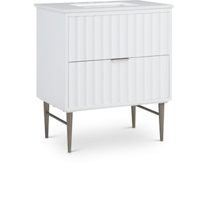 Meridian Modernist White Bathroom Vanity