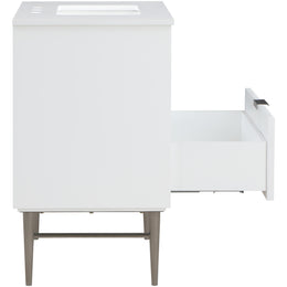 Meridian Modernist White Bathroom Vanity