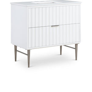 Meridian Modernist White Bathroom Vanity