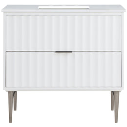 Meridian Modernist White Bathroom Vanity
