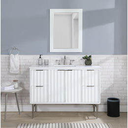 Meridian Modernist White Bathroom Vanity