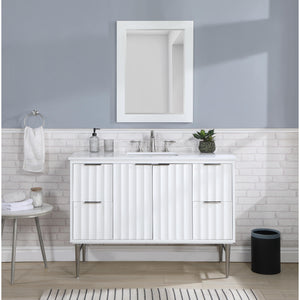 Meridian Modernist White Bathroom Vanity