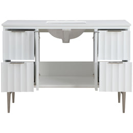 Meridian Modernist White Bathroom Vanity