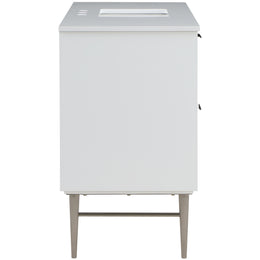Meridian Modernist White Bathroom Vanity