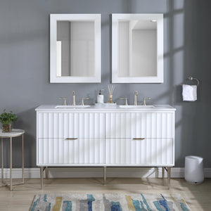 Meridian Modernist White Bathroom Vanity