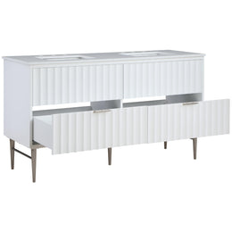Meridian Modernist White Bathroom Vanity