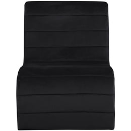 Meridian Ivy Black Velvet Accent Chair