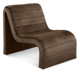 Meridian Ivy Brown Velvet Accent Chair