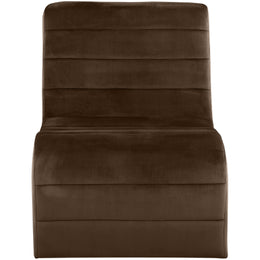 Meridian Ivy Brown Velvet Accent Chair