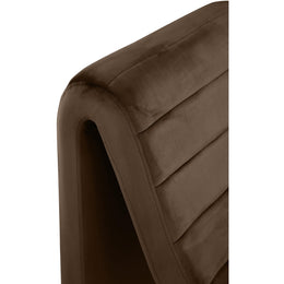 Meridian Ivy Brown Velvet Accent Chair