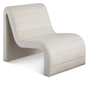 Meridian Ivy Cream Velvet Accent Chair