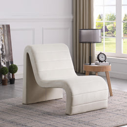 Meridian Ivy Cream Velvet Accent Chair