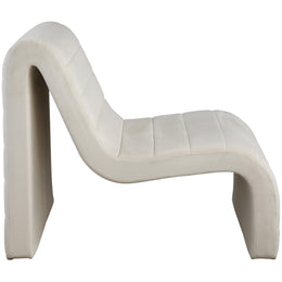 Meridian Ivy Cream Velvet Accent Chair
