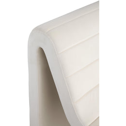 Meridian Ivy Cream Velvet Accent Chair