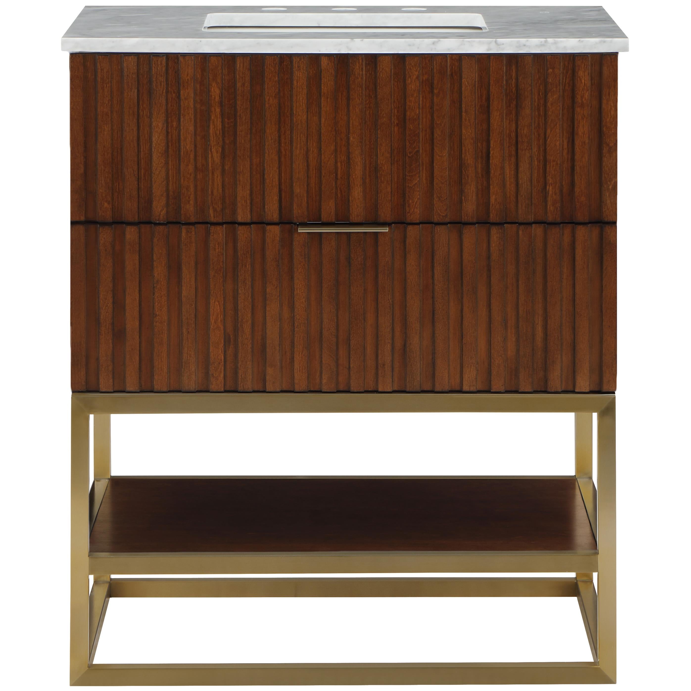Meridian Monad Walnut Bathroom Vanity