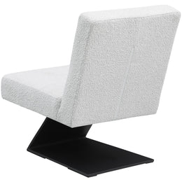 Meridian Zeal Cream Boucle Fabric Accent Chair