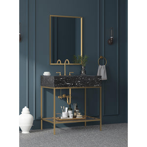 Meridian Marmo Black Engineered Marble Bathroom Vanity