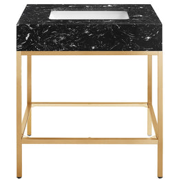 Meridian Marmo Black Engineered Marble Bathroom Vanity
