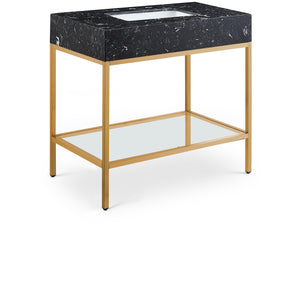 Meridian Marmo Black Engineered Marble Bathroom Vanity