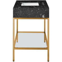 Meridian Marmo Black Engineered Marble Bathroom Vanity