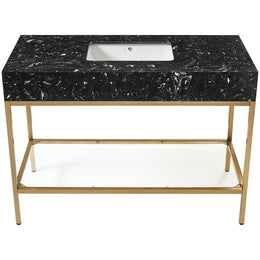 Meridian Marmo Black Engineered Marble Bathroom Vanity