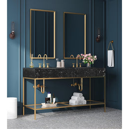 Meridian Marmo Black Engineered Marble Bathroom Vanity