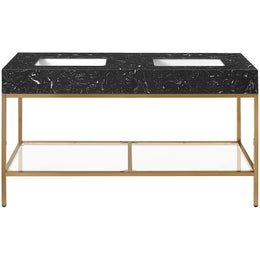 Meridian Marmo Black Engineered Marble Bathroom Vanity